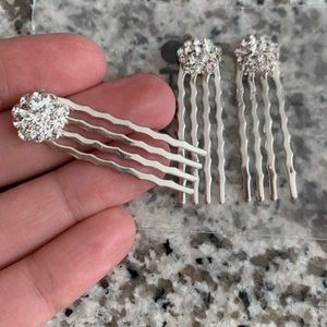 Rhinestone Cluster hair pins